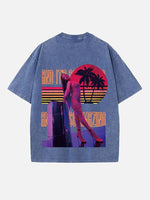 Rihanna Print Round Neck T-shirt