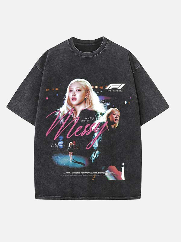BLACKPINK Rosé Print Round Neck T-shirt