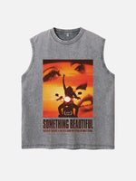 Miley Cyrus Print Round Neck Tank