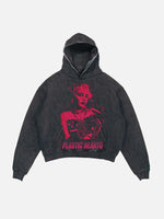 Miley Cyrus Print Slant Pockets Hoodie