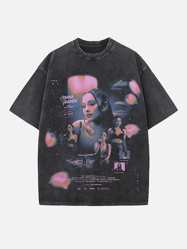 Ariana Grande Print Round Neck T-shirt
