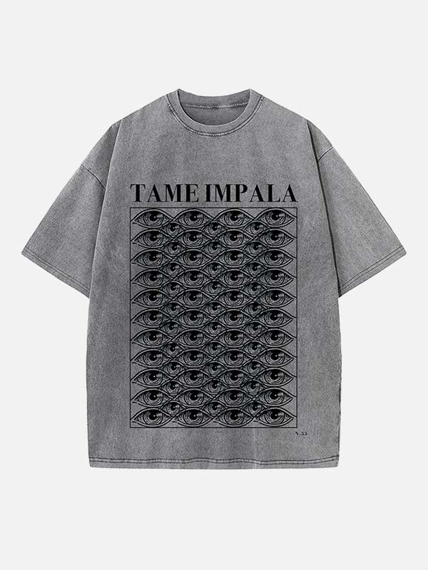 Tame Impala Print Round Neck T-shirt