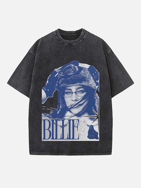 Billie Eilish Print Round Neck T-shirt
