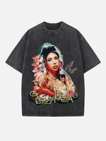 Kali Uchis Print Round Neck T-shirt