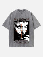 Lady Gaga Print Round Neck T-shirt