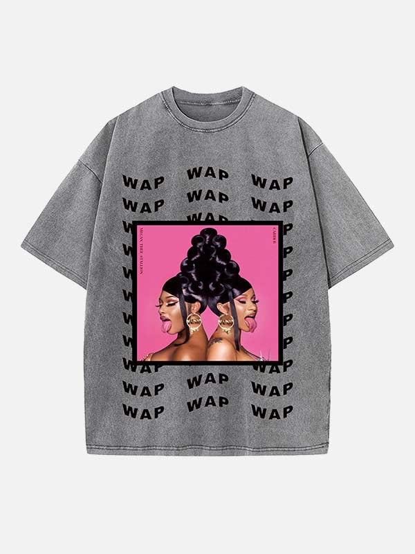 Cardi B Print Round Neck T-shirt