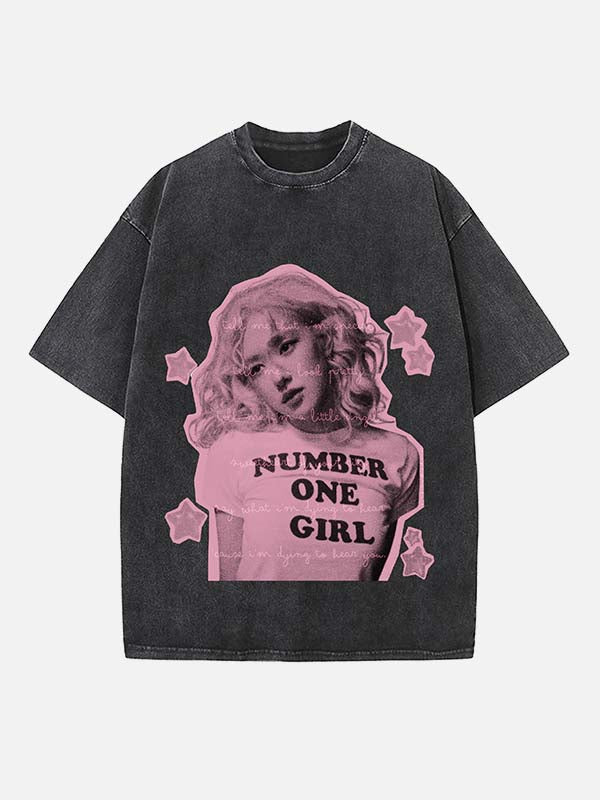 BLACKPINK Rosé Print Round Neck T-shirt