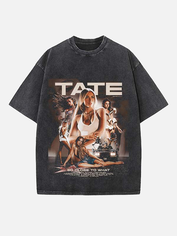Tate McRae Print Round Neck T-shirt