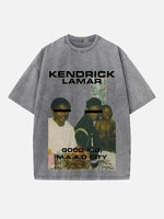 Kendrick Lamar Print Round Neck T-shirt