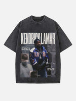 Kendrick Lamar Print Round Neck T-shirt