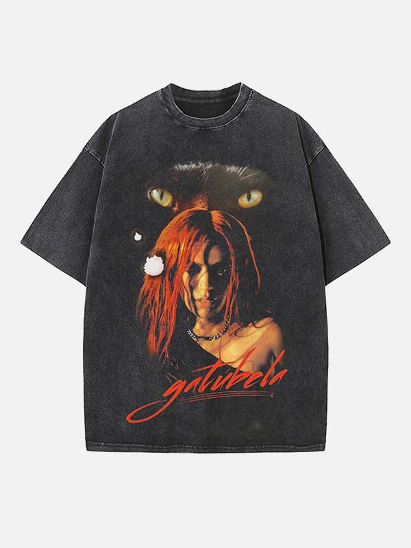 Karol G Print Round Neck T-shirt