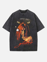 Karol G Print Round Neck T-shirt