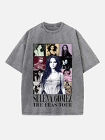 Selena Gomez Print Round Neck T-shirt