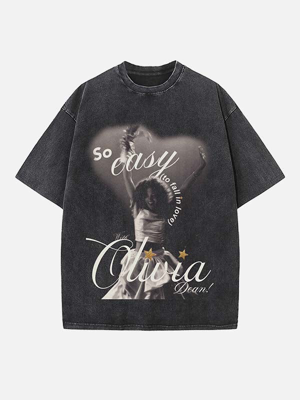 Olivia Dean Print Round Neck T-shirt