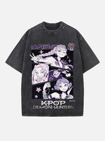 HUNTR/X Print Round Neck T-shirt