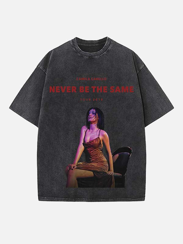 Camila Cabello Print Round Neck T-shirt