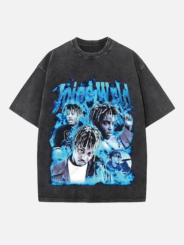 Juice WRLD Print Round Neck T-shirt
