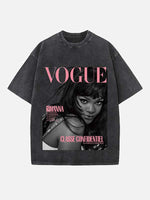 Rihanna Print Round Neck T-shirt