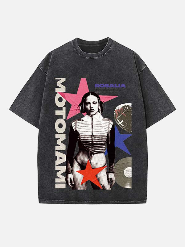 Rosalía Print Round Neck T-shirt