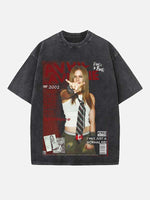 Avril Lavigne Print Round Neck T-shirt