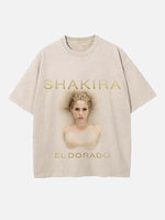 Shakira Print Round Neck T-shirt