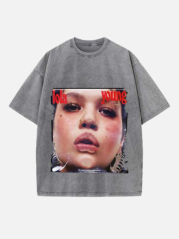 Lola Young Print Round Neck T-shirt