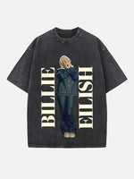 Billie Eilish Print Round Neck T-shirt