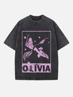 Olivia Rodrigo Print Round Neck T-shirt