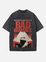 Lady Gaga Print Round Neck T-shirt