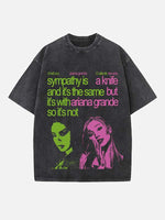 Charli xcx Print Round Neck T-shirt