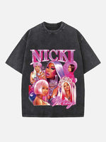 Nicki Minaj Print Round Neck T-shirt