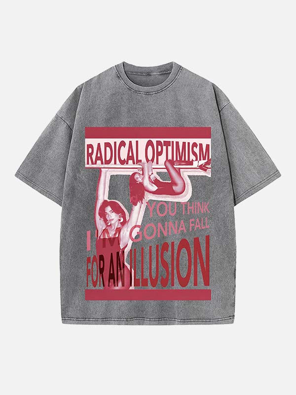 Dua Lipa Print Round Neck T-shirt