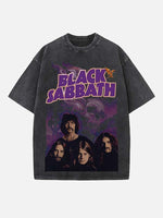 Black Sabbath Print Round Neck T-shirt