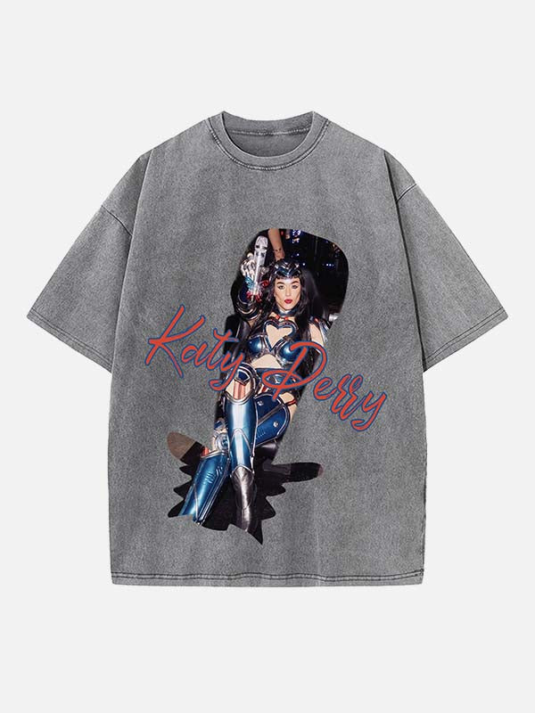 Katy Perry Print Round Neck T-shirt