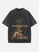 Tate McRae Print Round Neck T-shirt