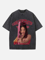 Rihanna Print Round Neck T-shirt