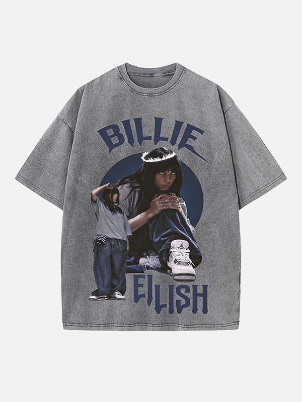 Billie Eilish Print Round Neck T-shirt