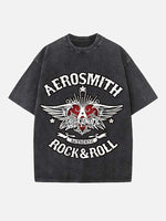 Aerosmith Print Round Neck T-shirt