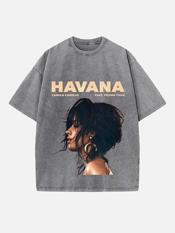 Camila Cabello Print Round Neck T-shirt