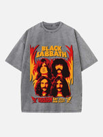 Black Sabbath Print Round Neck T-shirt