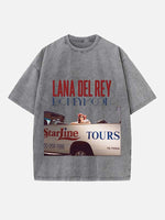 Lana Del Rey Print Round Neck T-shirt