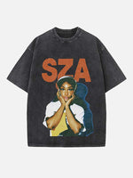 SZA Print Round Neck T-shirt