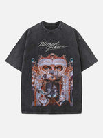 Michael Jackson Print Round Neck T-shirt