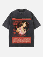 Raye Print Round Neck T-shirt