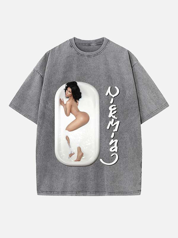Nicki Minaj Print Round Neck T-shirt