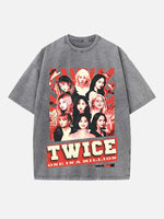 TWICE Print Round Neck T-shirt