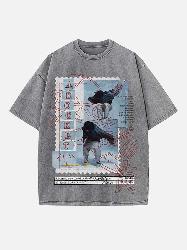 Dominic Fike Print Round Neck T-shirt