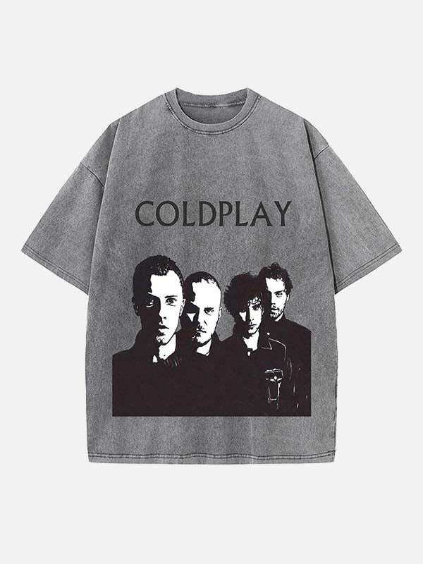 Coldplay Print Round Neck T-shirt