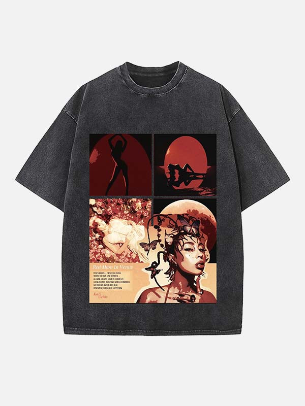 Kali Uchis Print Round Neck T-shirt