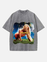 Zara Larsson Print Round Neck T-shirt